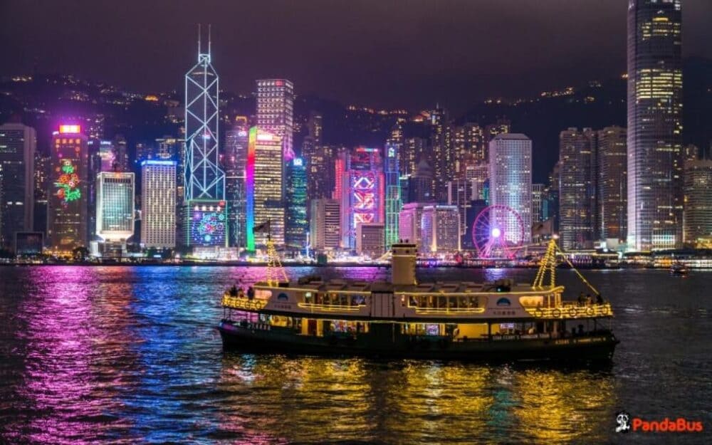 絵画、香港ビクトリアパーク 線画香港ビクトリアハーバー