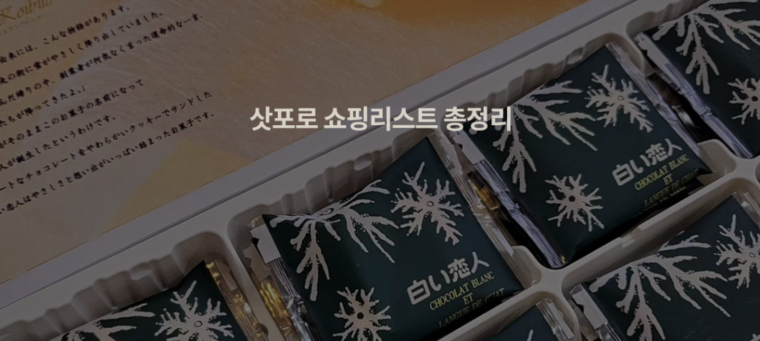 2026 선물하기 좋은 삿포로 쇼핑리스트 총정리