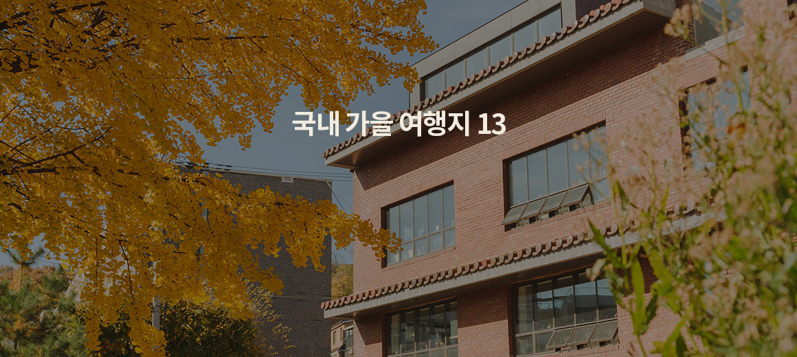 2025 가을 국내여행지 추천 BEST 13
