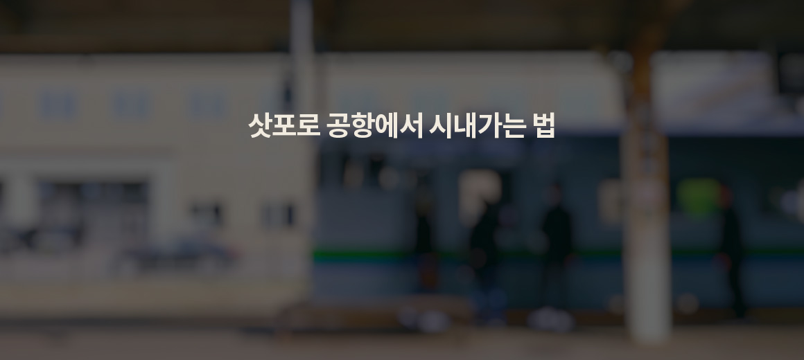 삿포로 공항에서 시내가는 법 5가지 총정리