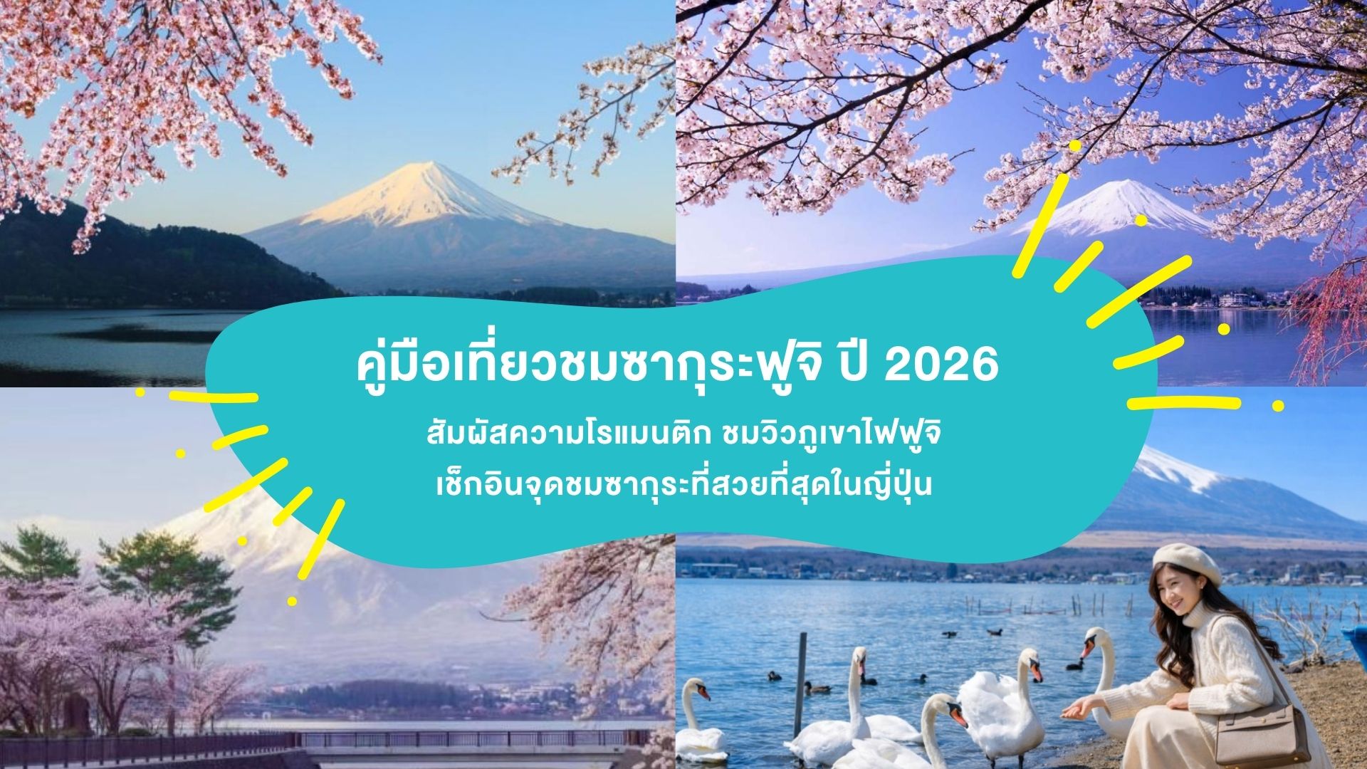 คู่มือเที่ยวชม “ซากุระฟูจิ 2026” สัมผัสความโรแมนติก ชมวิวภูเขาไฟฟูจิ เช็กอินจุดชมซากุระที่สวยที่สุดในญี่ปุ่น
