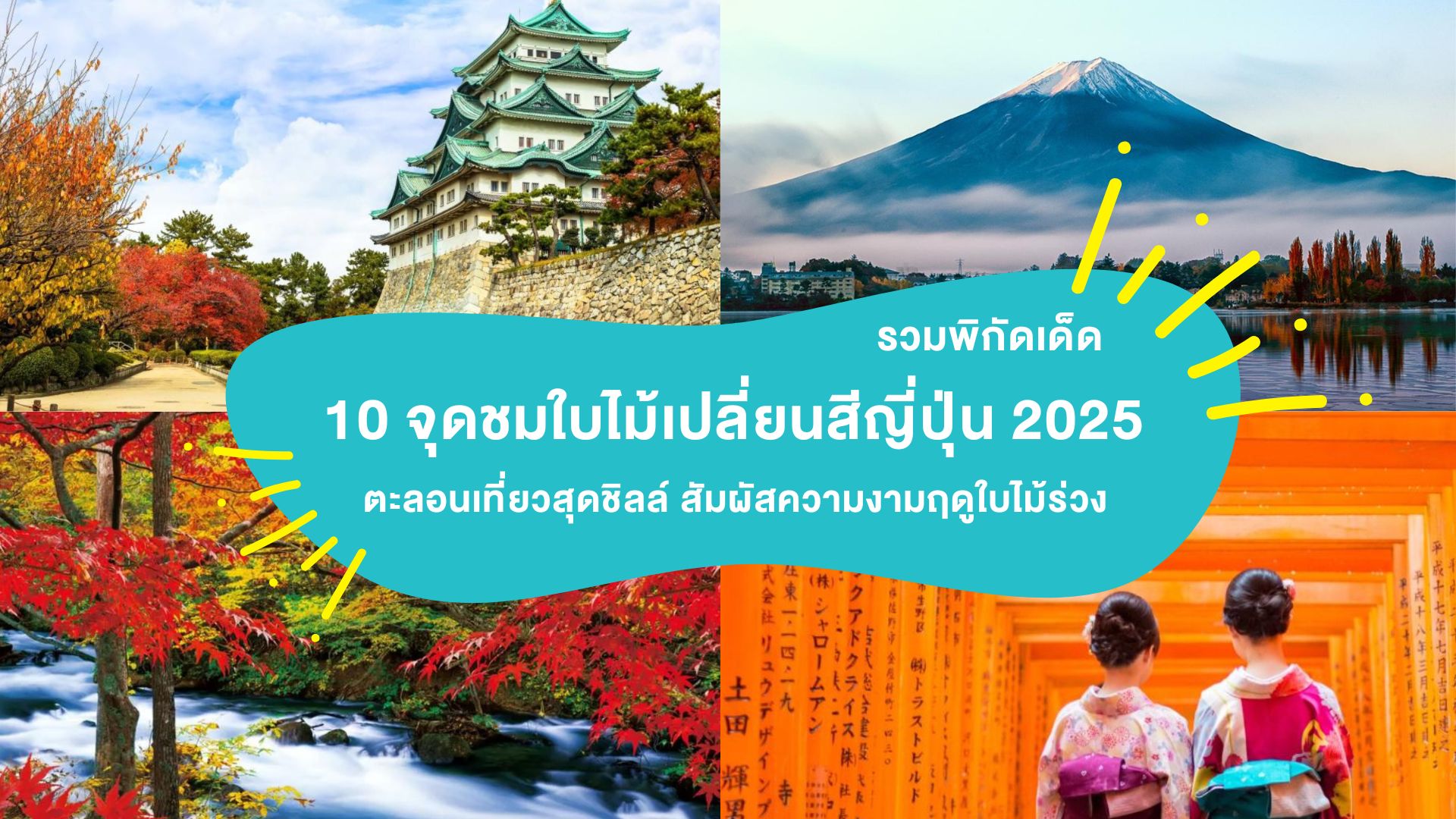 รวมพิกัดเด็ด 10 จุดชม ใบไม้เปลี่ยนสีญี่ปุ่น 2025 ตะลอนเที่ยวสุดชิลล์ สัมผัสความงามฤดูใบไม้ร่วง