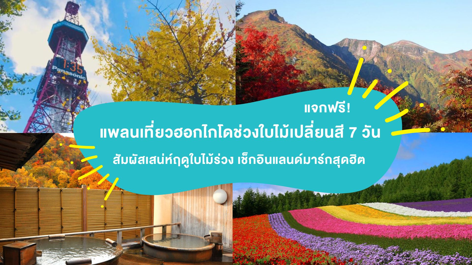 แจกฟรี! แพลนเที่ยวฮอกไกโดช่วงใบไม้เปลี่ยนสี 7 วัน สัมผัสเสน่ห์ฤดูใบไม้ร่วง เช็กอินแลนด์มาร์กสุดฮิต