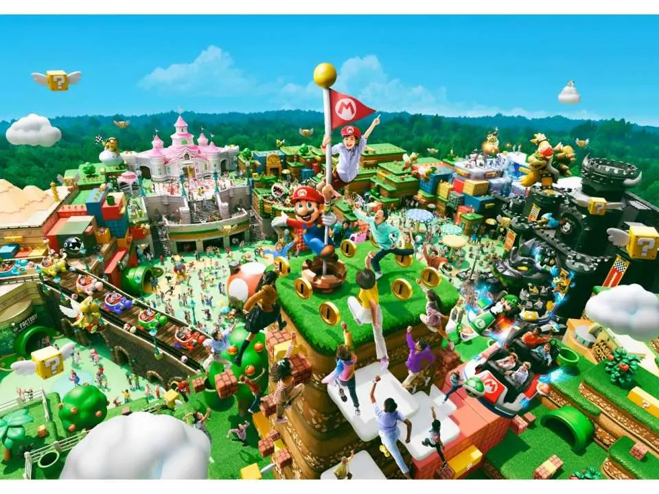 ภาพโซน Super Nintendo World ที่ Universal Studios Japan 2026 บรรยากาศคนหนาแน่น แสดงความนิยมและความจำเป็นในการจอง USJ Express Pass ล่วงหน้าเพื่อเลือกช่วงเวลาเข้าโซน