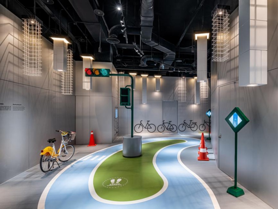 Inside cycling culture museum, taichung