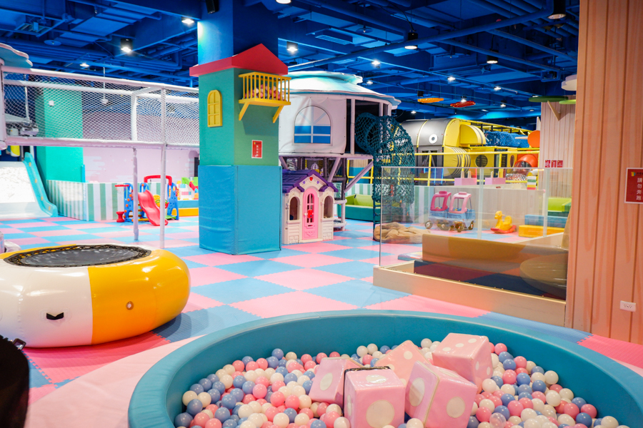 Inside Wonder New Land, an indoor playground in Taichung
